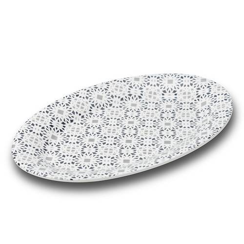 ΠΙΑΤΕΛΑ ΟΒΑΛ ΠΟΡΣΕΛΑΝΙΝΗ MAIOLICA GREY 35cm